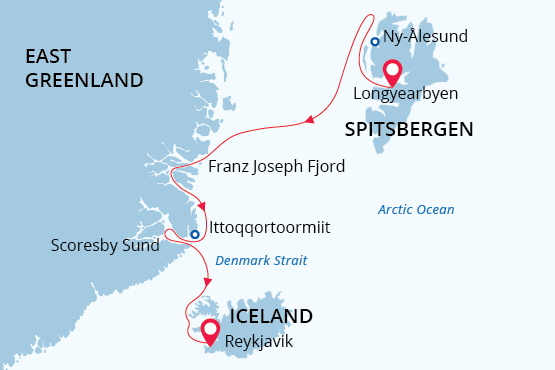 Arctic Odyssey Itinerary Map